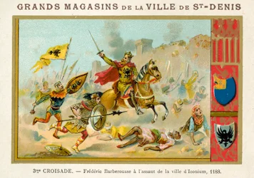 Frederick Barbarossa at the Assault on the Town of Iconium, 3rd Crusade, 1188